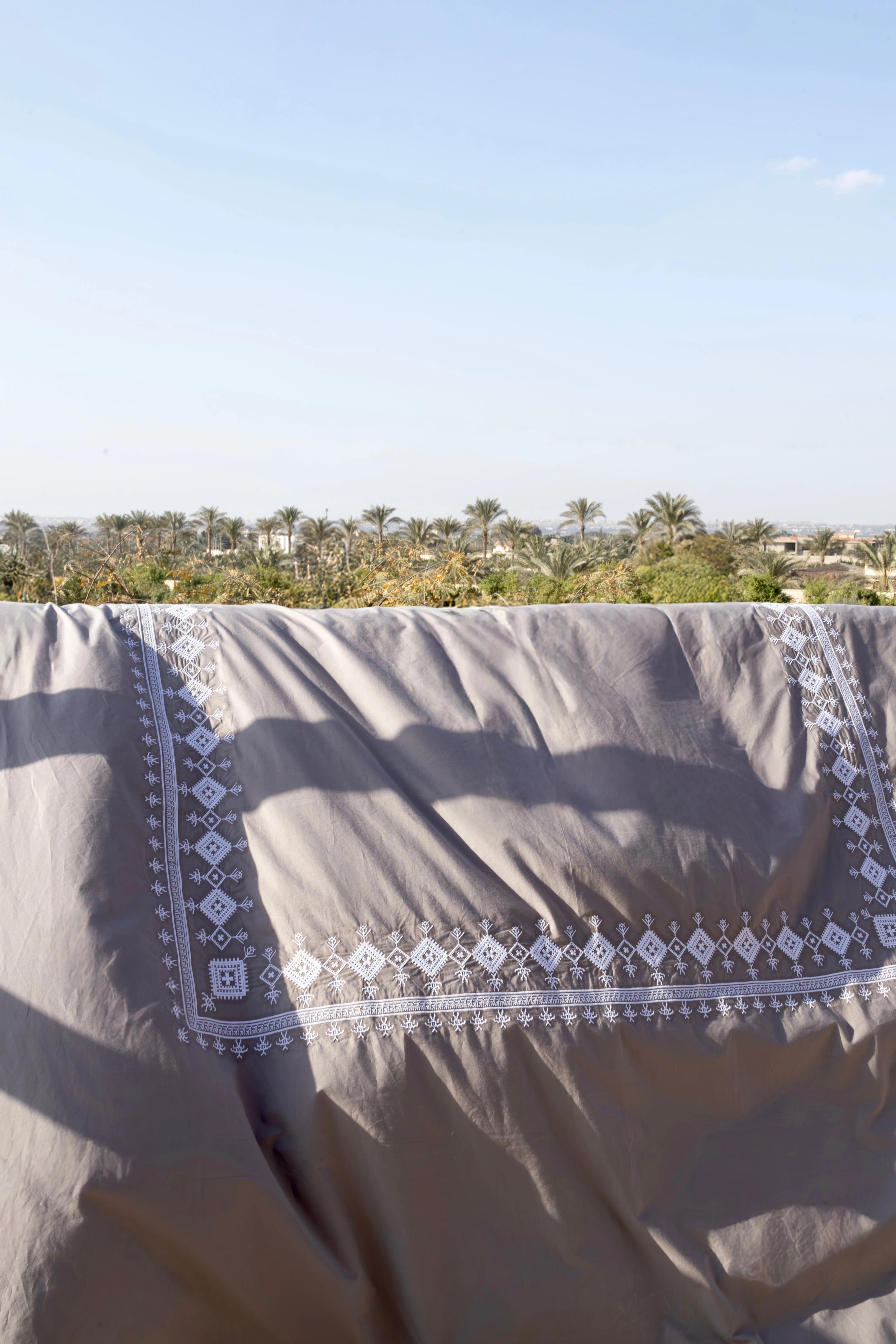 Embroidered duvet covers