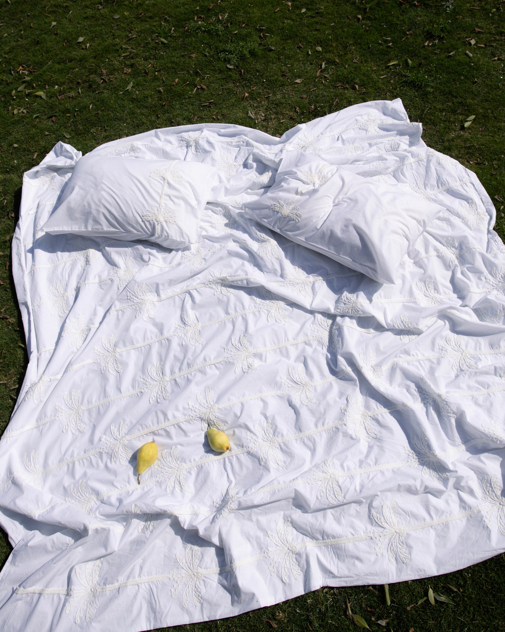 Palms Embroidered Duvet Set