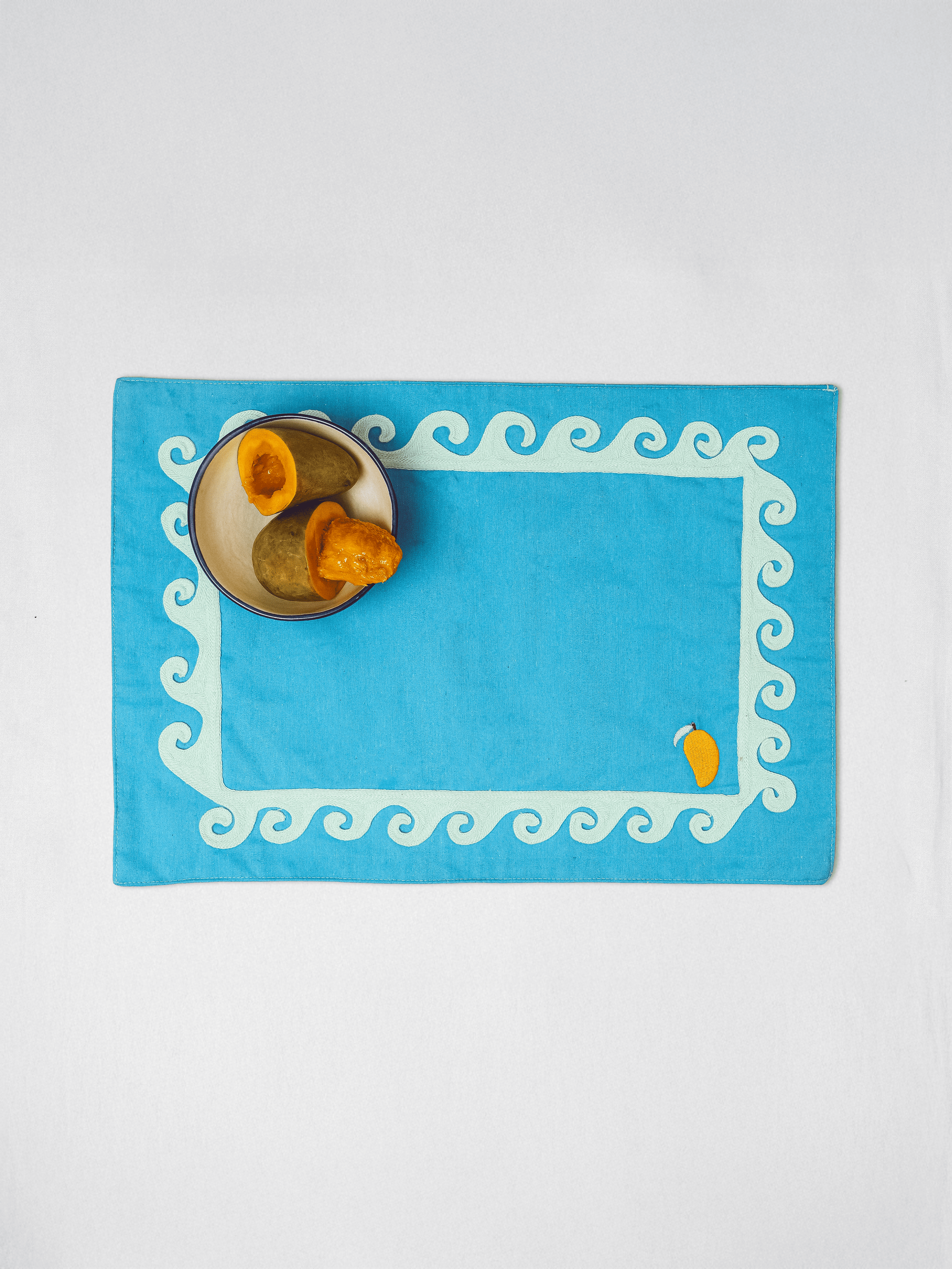 Tangled Tufted Tides in Turquoise- 'Mango"