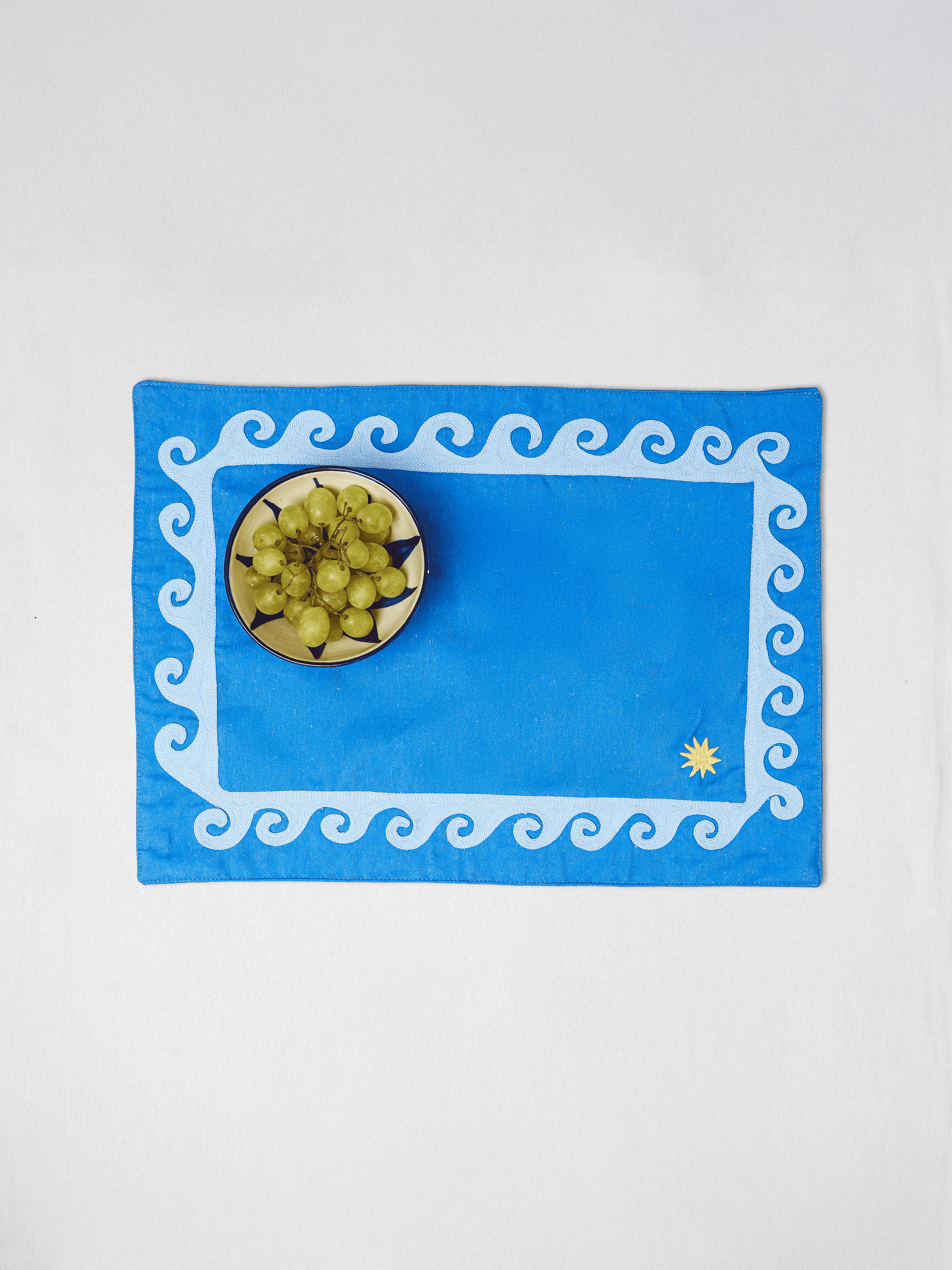 Tangled Tufted Tides in Blue- "Sun"